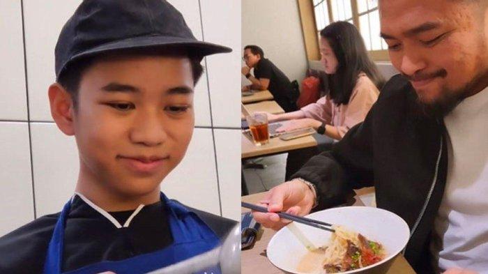 Reaksi Imam Darto makan ramen di warung tempat anaknya kerja