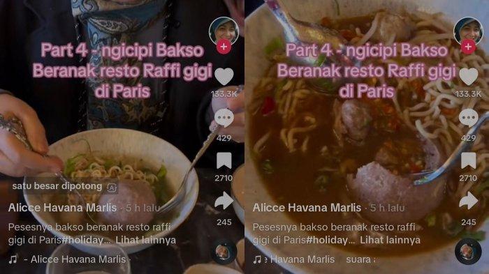 Review TikTokers Jajal Bakso Raffi Ahmad di Paris, Seporsi Harga Setengah Juta, Rasa Kuahnya Disorot