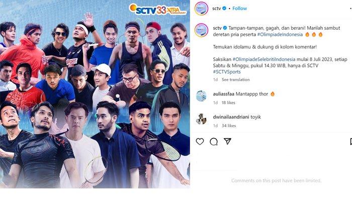 Ritchie Ismail alias Jeje Govinda tampil dalam poster Olimpiade Selebriti Indonesia
