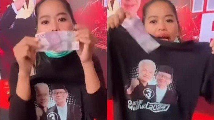 Salah satu relawan Ganjar Pranowo yang protes lantaran hanya diberi uang Rp 10 ribu 1