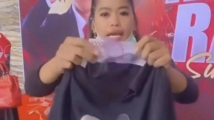Salah satu relawan Ganjar Pranowo yang protes lantaran hanya diberi uang Rp 10 ribu