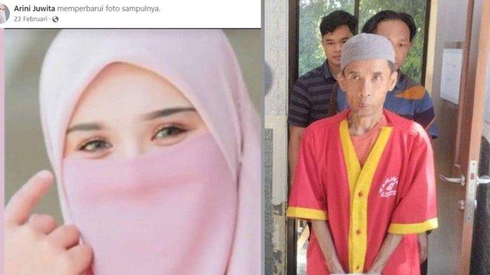 Santriwati palsu di Facebook ternyata seorang pria (kanan)