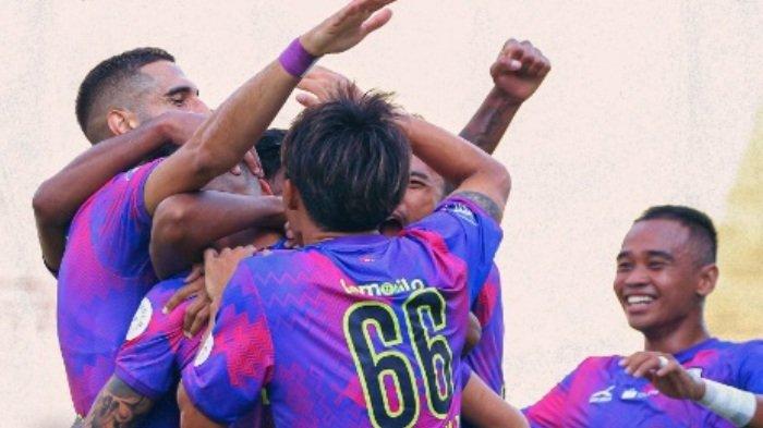 Selebrasi pemain RANS Nusantara FC saat mengalahkan Persik Kediri 1-0 pada pekan ke-11 Liga 1 2023, Sabtu (2/9/2023).