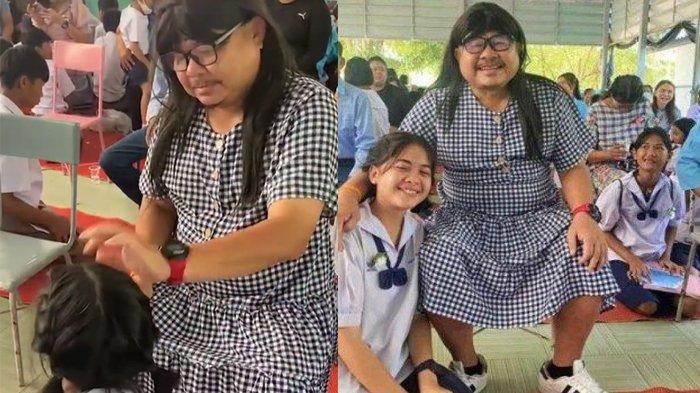 Seorang ayah dandan jadi ibu di sekolah anaknya 2