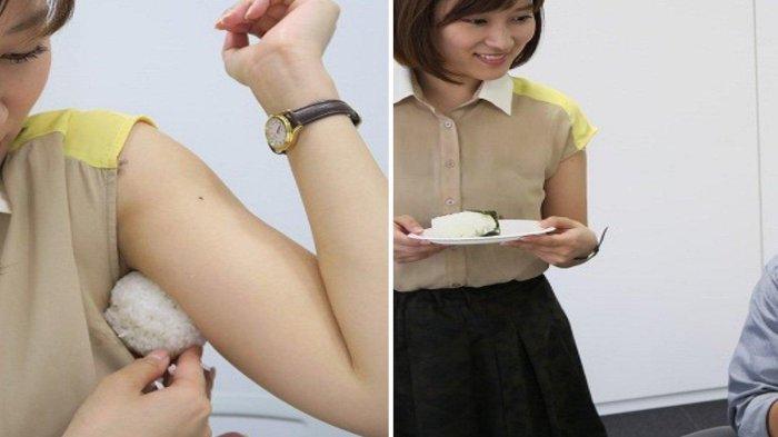 Seorang wanita membuat onigiri rasa ketiak basah dijual Rp 150 ribu