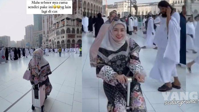 Shella Saukia Crazy Rich Aceh yang viral karena naik koper listrik di Mekah