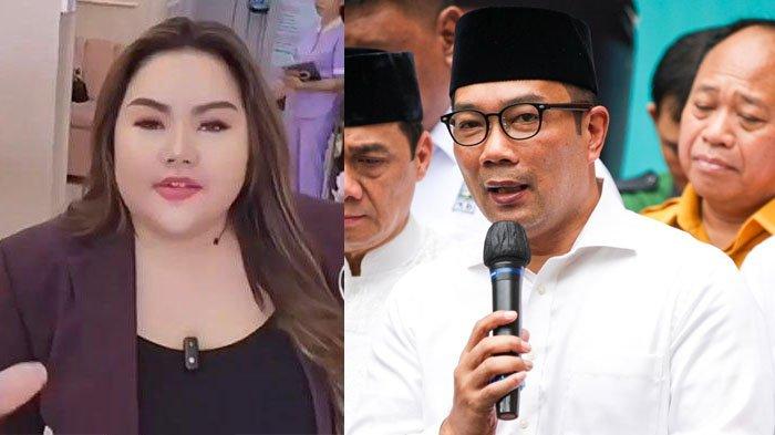 RK LAPORKAN LISA - Mantan Gubernur Jawa Bawat Ridwan Kamil (KANAN) resmi melaporkan Lisa Mariana (KIRI) ke Bareskrim Polri terkait pencemaran nama baik.