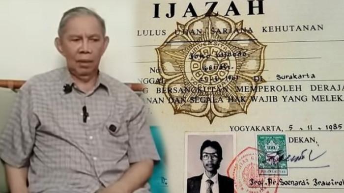 IJAZAH JOKOWI - Potret Profesor Sofian Effendi Mantan Rektor UGM sebut jika ijazah Jokowi palsu.