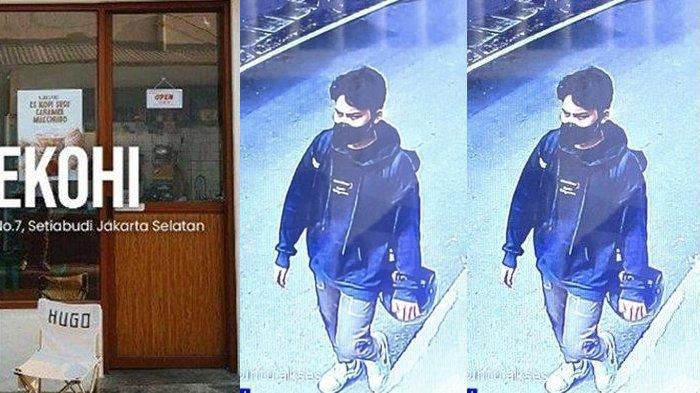 Sosok terduga pelaku yang mencekik dan menyekap barista coffee shop