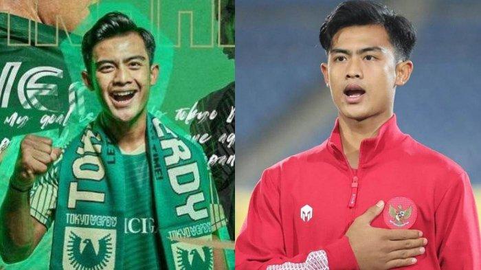 Pratama Arhan dalam balutan jersey klub Tokyo Verdy dan Timnas Indonesia