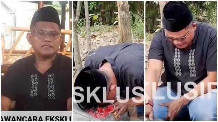 Tangis Iptu Rudiana di Makam Eky