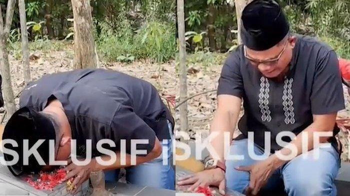 Tangis Iptu Rudiana di Makam Eky