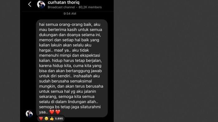Thariq Halilintar mendadak minta maaf pasca diisukan dengan Aaliyah Massaid