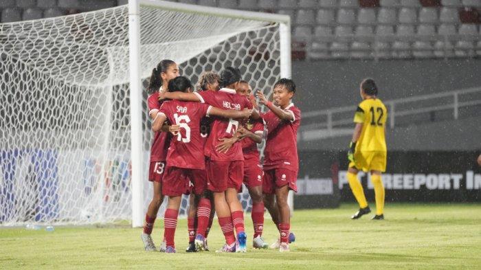 Timnas Indonesia Wanita U-19 menang telak dengan skor 7-0 atas Timor Leste di ajang AFF U-19 Women's Championship 2023, Rabu (5/7/2023)