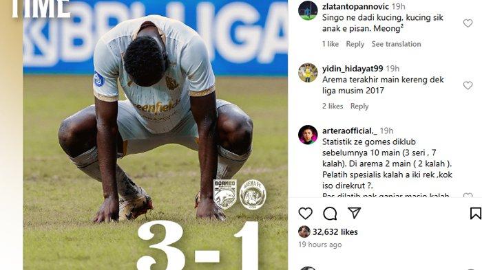 Trending Ze Gomes Out Usai Arema FC Kalah 1-3 Oleh Borneo FC, Dapat Ultimatum, Persib Jadi Penentu