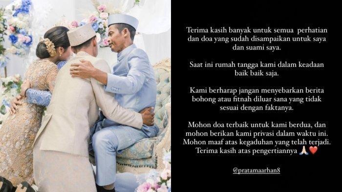 Tulisan maaf Azizah Salsha (Instagram)
