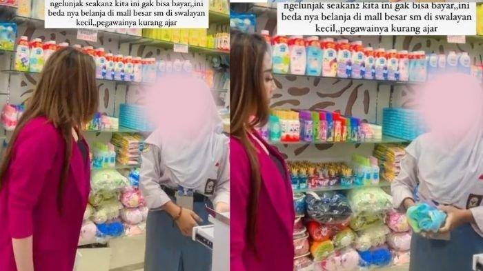 Video Luluk Sofiatul Jannah tengah membentak dan memaki siswi magang di pusat perbelanjaan Kota Probolinggo. (Tangkap Layar TikTok)