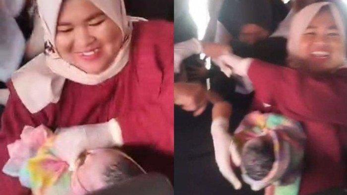 Video amatir ibu hamil melahirkan di speed boat