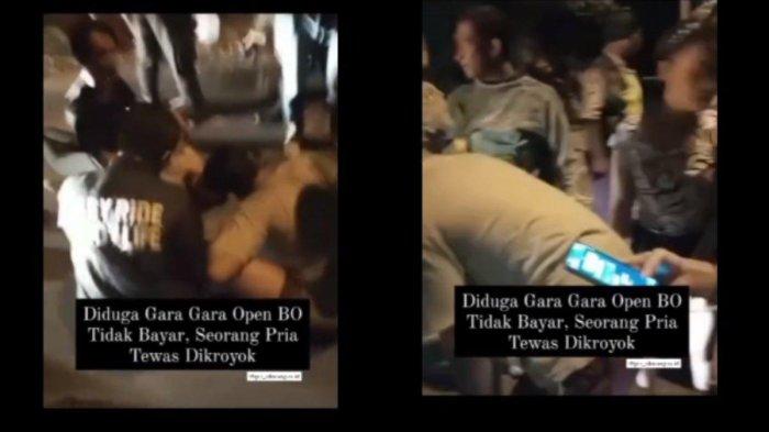 Video viral pria open BO diduga tidak membayar dikeroyok warga hingga tewas