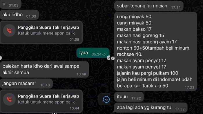 Viral Cewek Diteror Mantan Ditagih Kembalikan Uang Saat Pacaran, Uang Bensin dan Nonton Diminta Lagi