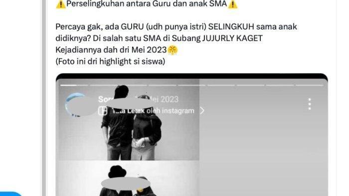 Viral Pak Guru di Subang Selingkuh dengan Siswinya, Padahal Punya Istri Cantik dan S2 (@yunyangxkz)