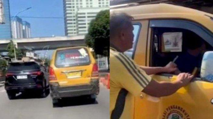 Viral Pengemudi Fortuner Ngamuk Diserempet Angkot