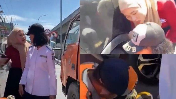 Viral Petugas Dishub Diludahi Ibu-ibu Tak Terima Mobilnya Digembok: Anggota Saya Diludahi Telinganya
