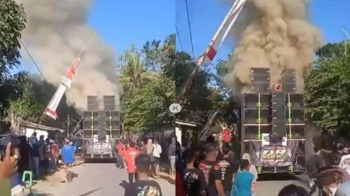 Viral, Truk Pembawa Sound System Karnaval Terbakar