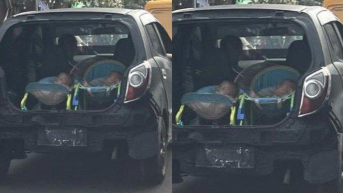 Viral video anak balita diletakan di belakang mobil tanpa pintu