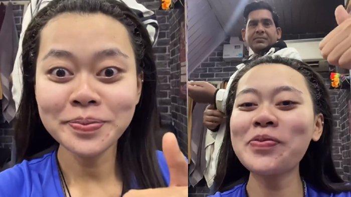 Wajah Lorian setelah peawatan di salon India