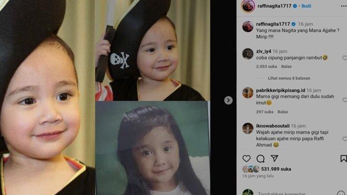 Wajah Nagita Slavina mirip Cipung bak anak kembar
