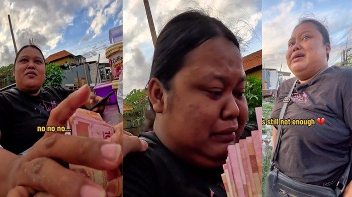 Wanita penjual donat sempat menolak saat diberi uang