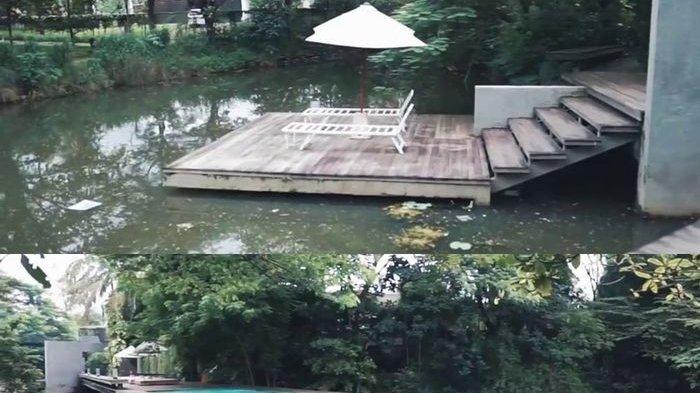 Kolam renang dan danau townhouse Irish Bella dan Ammar Zoni.