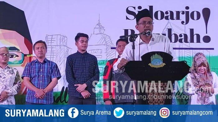 Ahmad Muhdlor Ali atau Gus Muhdlor mendeklarasikan diri maju dalam Pemilihan Bupati (Pilbup) Sidoarjo 2020.