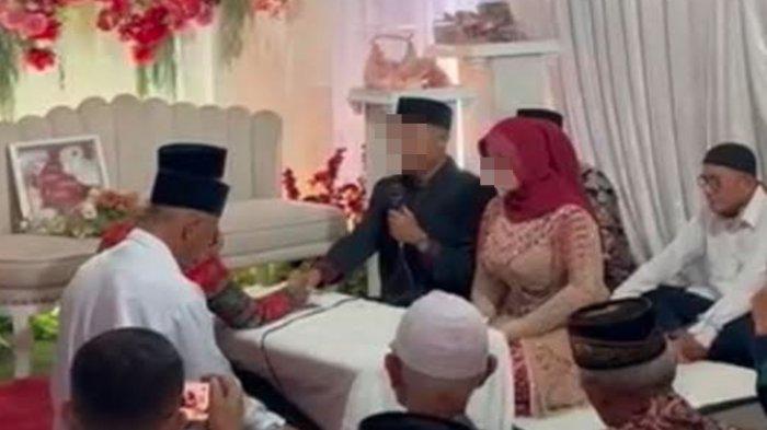 IJAB KABUL: Bu Guru Salsa menikah dengan suaminya di rumahnya yang ada di Kecamatan Ambulu Jember, Jawa Timur, Jumat (28/2/2025) Foto pernikahan Bu Guru Salsa beredar, usai videomya viral.