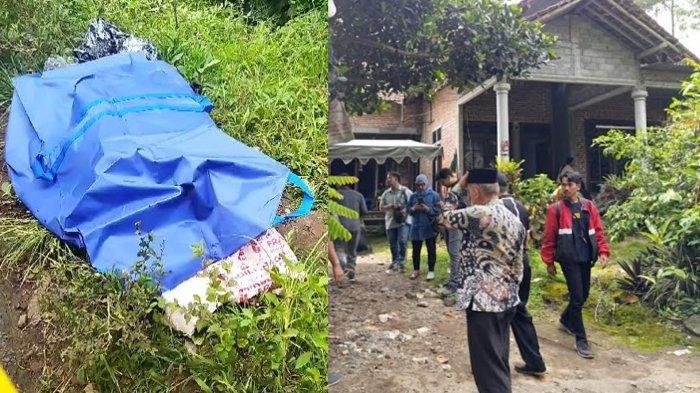 Kondisi tas koper yang berisi jasad wanita koban mutilasi dan Suasana rumah ibu kandung korban di Desa Sidodadi, Kecamatan Garum, Kabupaten Blitar, Jumat (24/1/2025).