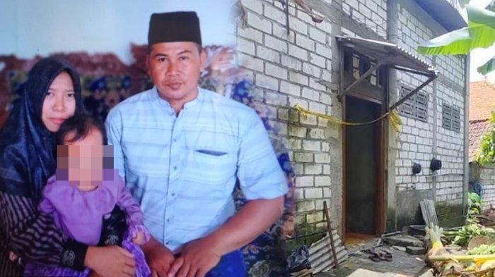 Foto keluarga Mahfud, korban perampokan maut di Gresik dan pintu belakang rumah korban yang diduga jadi jalan masuk pelaku, Sabtu (16/3/2024).
