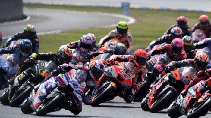 ILUSTRASI - Sprint Race MotoGP Perancis 2023 di Sirkuit Le Mans, Sabtu (13/5/2023). Selanjutnya, balapan utama akan berlangsung malam ini pukul 19.00 WIB. Artikel ini memuat link live streaming MotoGP Perancis 2023. (AFP/JEAN-FRANCOIS MONIER)