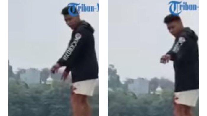 Detik-detik atlet MMA Rahul Pinem sebelum memutuskan diri mengakhiri hidupnya dengan cara melompat dari gedung apartemen di Bandung.