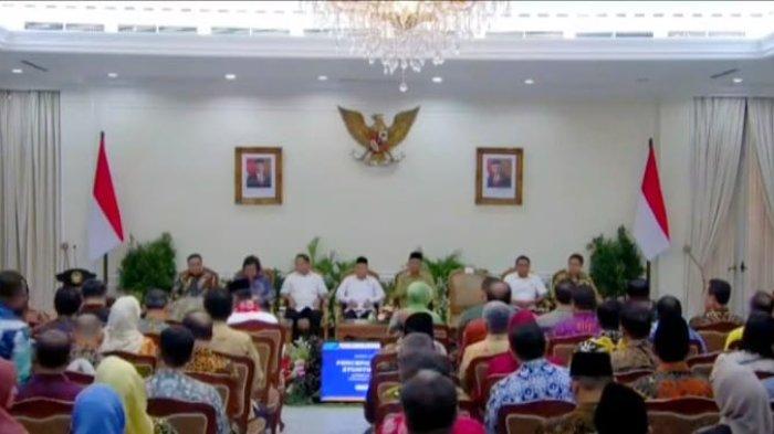 Suasana rapat Koordinasi percepatan penurunan stunting tahun 2023, di hadiri langsung oleh Wapres RI Ma'ruf Amin dan seluruh kepala Daerah Se Indonesia, berlangsung di Istana wakil Presiden pada Kamis (6/10/2023) kemarin