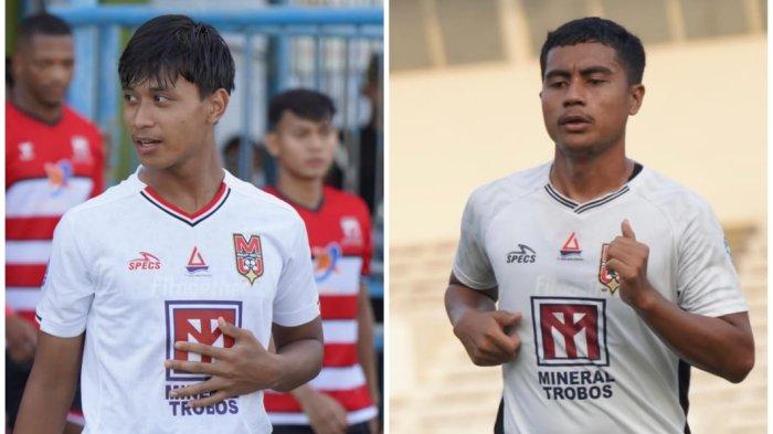 KOMPETISI: Talenta muda Malut United Pramoedya Putra Suhardi (kiri) dan Ichlasul Qadri (kanan). Keduanya dipinjamkan ke klub Liga 2 yakni PSIM Yogyakarta dan PSPS Pekanbaru