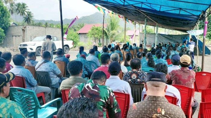 Tampak PKK Kecamatan Morotai Jaya dan, para kepala Desa serta Forkopimcam hadiri kegiatan yang dimaksud, Sabtu (27/4/2024)