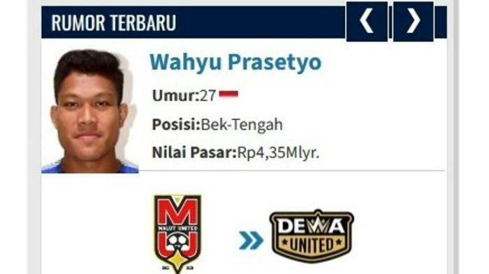 KOMPETISI: Bek Malut United Wahyu Prasetyo dirumorkan hengkang ke Dewa United untuk Liga 1 musim depan