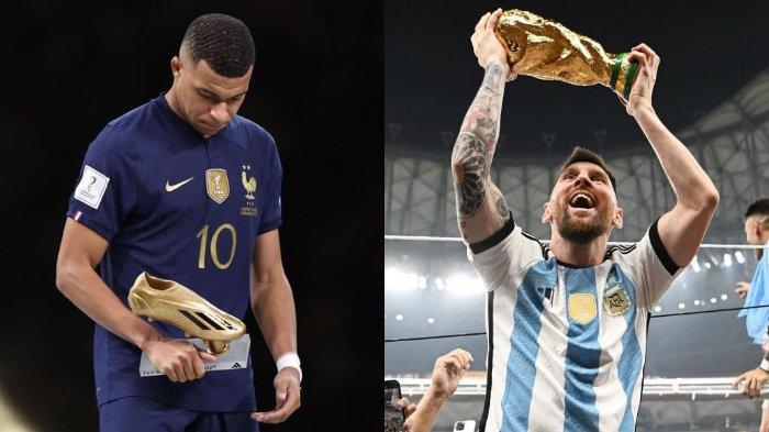 Bintang Prancis, Kylian Mbappe dan bintang Argentina, Lionel Messi saat final Piala Dunia Qatar 2022