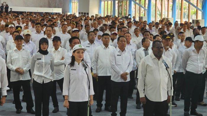 GLADI BERSIH PELANTIKAN - Sherly Laos - Sarbin Sehe mengikuti gladi bersih pelantikan di Monas dan Istana Negara, Jakarta, Rabu (19/2/2025).