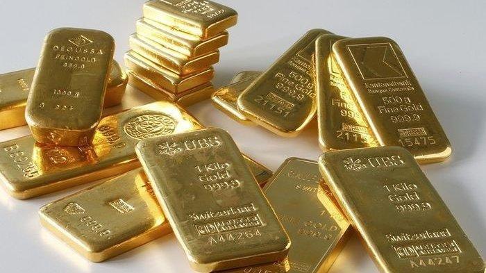 HARGA EMAS PEGADAIAN - Foto emas batangan, diunduh dari Tribunnews.com, Senin 25 Maret 2023.
