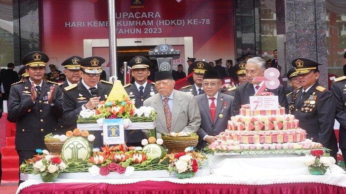Kementerian Hukum dan Hak Asasi Manusia (Kemenkumham) memperingati hari ulang tahunnya yang ke 78 tahun 2023.