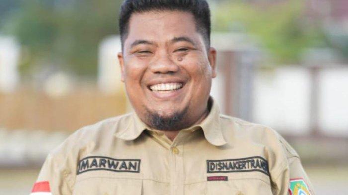 JOB FAIR - Kepala Disnakertrans Provinsi Maluku Utara, Marwan Polisiri. Ia menjelaskan soal job fair Pemprov Malut, Sabtu (17/5/2025).