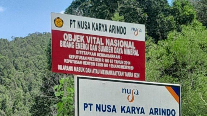 KLARIFIKASI: Tampak kebenaran PT Nusa Karya Arindo (NKA) di Site Moronopo Halmahera Timur, Maluku Utara, Kamis (10/7/2025)