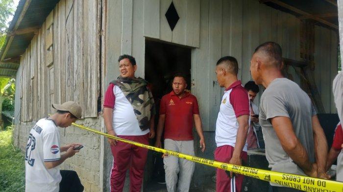 Polisi mendatangi lokasi kejadian di Kecamatan Ternate Tengah, Sabtu (18/1/2025).
